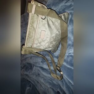 Coach Pale Gray Signature Crossbody Bag